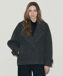 BRILLEMONTHS（ブリルモンス）の「Blended Double Half Coat [Herringbone Black]（ダッフルコート）」