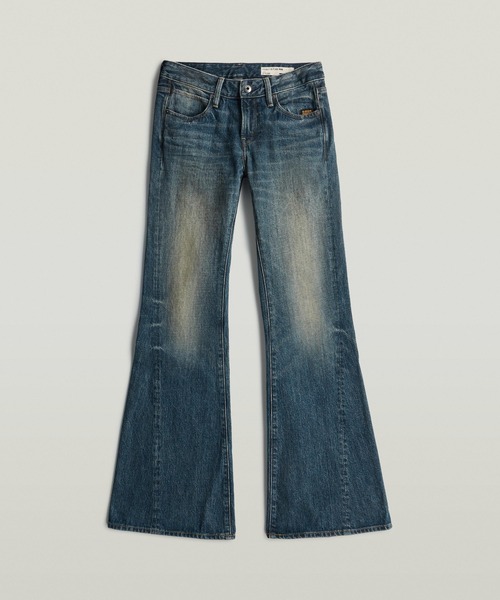 G-STAR（ジースター）の「Stevey 3D Flare Jeans/立体裁断ヴィンテージライクウォッシュ加工フレアジーンズ/ブーツカットデニムパンツ（デニムパンツ・レディース・ダークインディゴブルー・24inch/27inch/26inch/25inch）」の6枚目の写真
