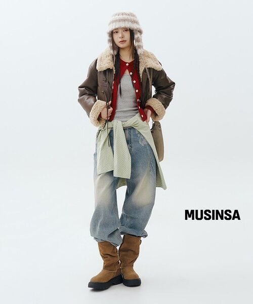 PAIN OR PLEASURE(ペインオアプレジャー)の「LUCY MUSTANG JACKET brown(ムートンコート・レディース・その他・ONE SIZE)」の2枚目の写真