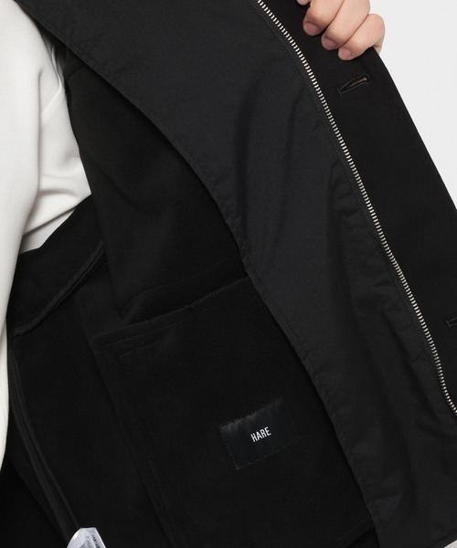 HARE（ハレ）の「アシメスタンドブルゾン(HARE)（ブルゾン・メンズ・ブラック/オフホワイト・FREE）」の22枚目の写真