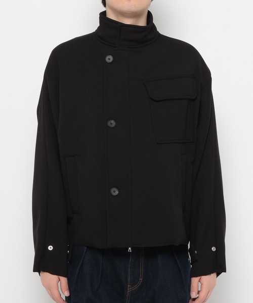 HARE（ハレ）の「アシメスタンドブルゾン(HARE)（ブルゾン・メンズ・ブラック/オフホワイト・FREE）」の11枚目の写真