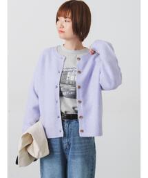 Lugnoncure | ウール混ふわふわクルーネックカーディガン(カーディガン/ボレロ)