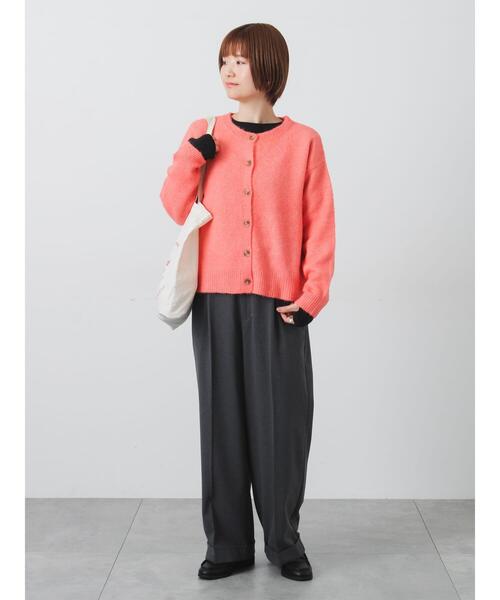 Lugnoncure(ルノンキュール)の「ウール混ふわふわクルーネックカーディガン(カーディガン/ボレロ・レディース・パープル/ピンク/チャコールグレー/ベージュ/ミント・F)」の13枚目の写真