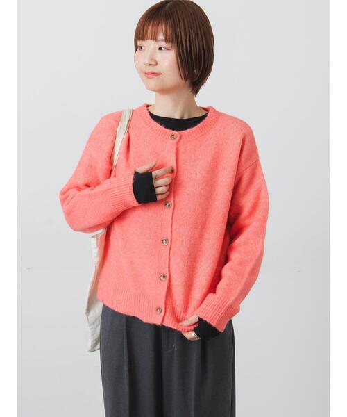 Lugnoncure(ルノンキュール)の「ウール混ふわふわクルーネックカーディガン(カーディガン/ボレロ・レディース・パープル/ピンク/チャコールグレー/ベージュ/ミント・F)」の14枚目の写真