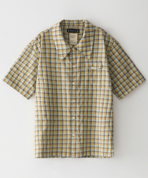 BLUESUNFLOWER（ブルーサンフラワー）の「サンラブチェック半袖シャツ（シャツ/ブラウス・レディース・その他・MEDIUM/LARGE）」の2枚目の写真