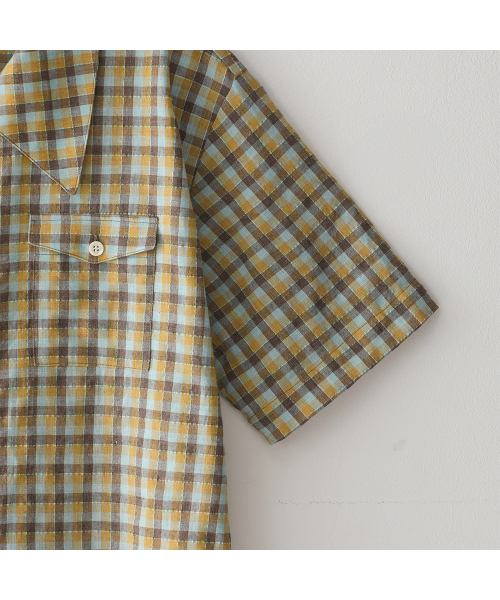BLUESUNFLOWER（ブルーサンフラワー）の「サンラブチェック半袖シャツ（シャツ/ブラウス・レディース・その他・MEDIUM/LARGE）」の6枚目の写真