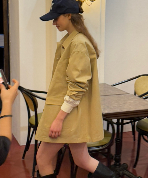 POCKET WORK JACKET - BEIGE