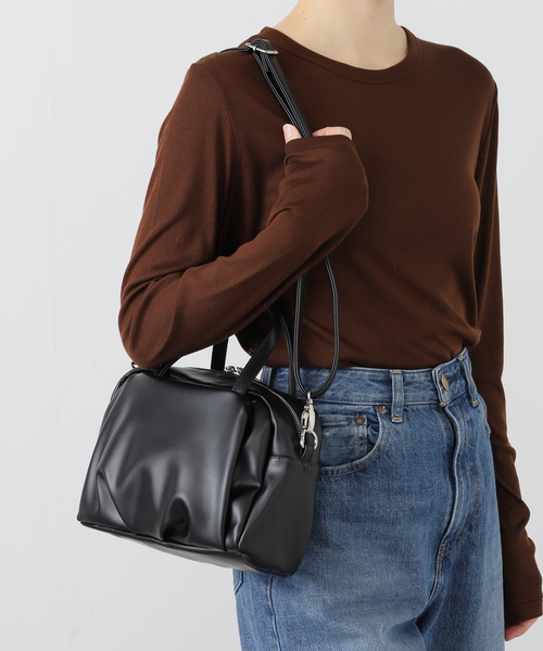 B.C STOCK（ベーセーストック）の「タック2WAYショルダー（ショルダーバッグ・レディース・キャメル/ブラック・FREE）」の17枚目の写真