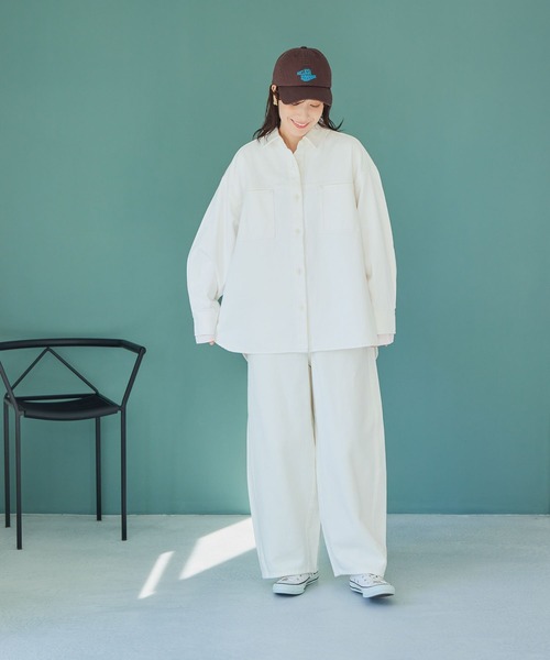 studio CLIP（スタディオクリップ）の「バギーバレルデニムパンツ[プチ・プラスサイズあり]《CLIP denim》（デニムパンツ・レディース・ブルー系その他2/グレー系その他/ホワイト/ライトブルー/ブルー系その他・PF/ﾌﾘｰ(L)/LARGE/MEDIUM）」の14枚目の写真