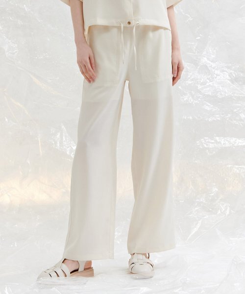 CHASECULT(チェイスカルト)の「レディース セミワイドバンディングパンツ-CBRG2271C0A(スラックス・レディース・アイボリー・FREE)」の4枚目の写真