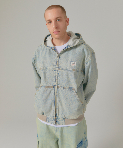 LMCの「DENIM WORK HOODIE JACKET gray(デニムジャケット・レディース・その他・S/M)」の3枚目の写真