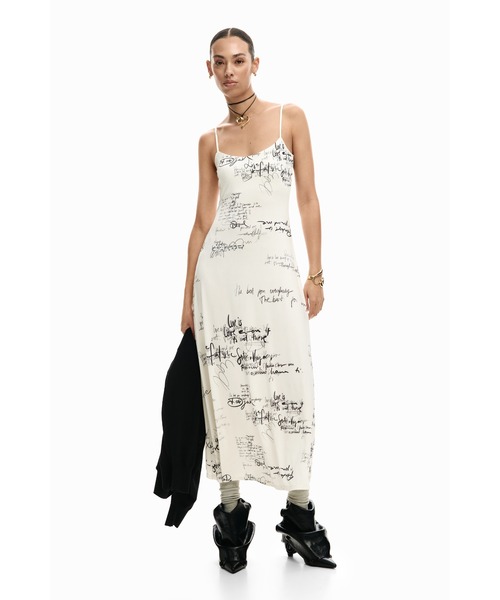 Desigual（デシグアル）の「ロングドレスコンビネーション（ワンピース・レディース・ホワイト・XS/XL/L/M/S）」の6枚目の写真