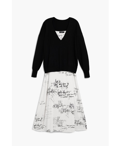 Desigual（デシグアル）の「ロングドレスコンビネーション（ワンピース・レディース・ホワイト・XS/XL/L/M/S）」の2枚目の写真