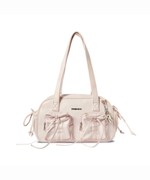 PRENDA（プレンダ）の「LEATHER POCKET SHIRRING RIBBON BAG PINK（ショルダーバッグ）」