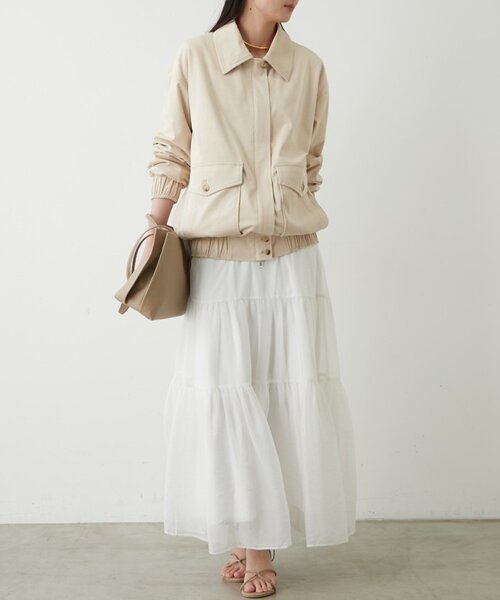 LOUNGEDRESS（ラウンジドレス）の「フェイクスウェードブルゾン（ブルゾン・レディース・キャメル/アイボリー・FREE）」の4枚目の写真