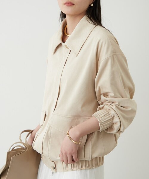 LOUNGEDRESS（ラウンジドレス）の「フェイクスウェードブルゾン（ブルゾン・レディース・キャメル/アイボリー・FREE）」の7枚目の写真