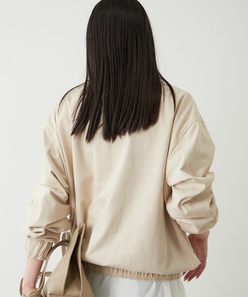 LOUNGEDRESS（ラウンジドレス）の「フェイクスウェードブルゾン（ブルゾン・レディース・キャメル/アイボリー・FREE）」の9枚目の写真