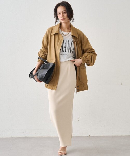 LOUNGEDRESS（ラウンジドレス）の「フェイクスウェードブルゾン（ブルゾン・レディース・キャメル/アイボリー・FREE）」の11枚目の写真