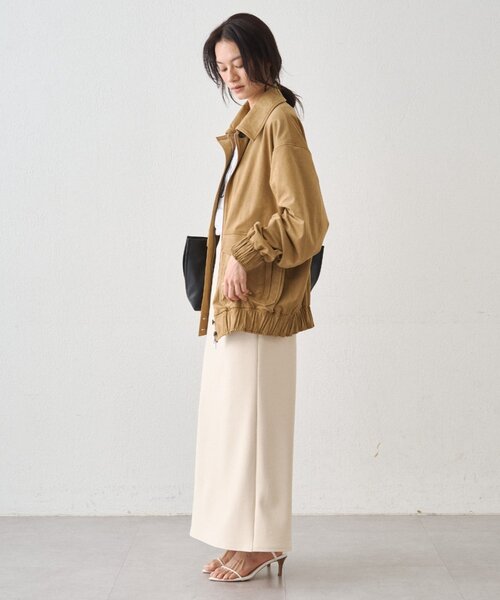 LOUNGEDRESS（ラウンジドレス）の「フェイクスウェードブルゾン（ブルゾン・レディース・キャメル/アイボリー・FREE）」の12枚目の写真