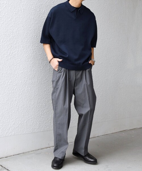 SHIPS any（シップス エニィ）の「SHIPS any: コットン/ナイロン ワッシャー 2タック セミワイド イージー パンツ◇（その他パンツ・メンズ・ブラウン/ライトグレー/ネイビー/グレー・X-LARGE/LARGE/MEDIUM/SMALL）」の10枚目の写真