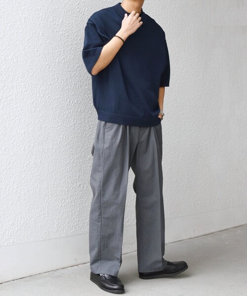 SHIPS any（シップス エニィ）の「SHIPS any: コットン/ナイロン ワッシャー 2タック セミワイド イージー パンツ◇（その他パンツ・メンズ・ブラウン/ライトグレー/ネイビー/グレー・X-LARGE/LARGE/MEDIUM/SMALL）」の11枚目の写真