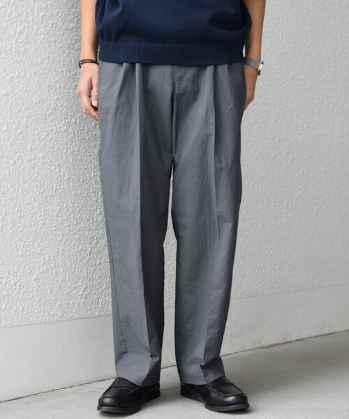 SHIPS any（シップス エニィ）の「SHIPS any: コットン/ナイロン ワッシャー 2タック セミワイド イージー パンツ◇（その他パンツ・メンズ・ブラウン/ライトグレー/ネイビー/グレー・X-LARGE/LARGE/MEDIUM/SMALL）」の12枚目の写真