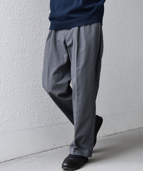 SHIPS any（シップス エニィ）の「SHIPS any: コットン/ナイロン ワッシャー 2タック セミワイド イージー パンツ◇（その他パンツ・メンズ・ブラウン/ライトグレー/ネイビー/グレー・X-LARGE/LARGE/MEDIUM/SMALL）」の13枚目の写真