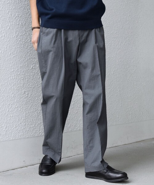 SHIPS any（シップス エニィ）の「SHIPS any: コットン/ナイロン ワッシャー 2タック セミワイド イージー パンツ◇（その他パンツ・メンズ・ブラウン/ライトグレー/ネイビー/グレー・X-LARGE/LARGE/MEDIUM/SMALL）」の14枚目の写真