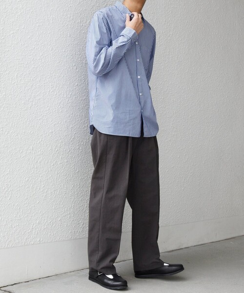 SHIPS any（シップス エニィ）の「SHIPS any: コットン/ナイロン ワッシャー 2タック セミワイド イージー パンツ◇（その他パンツ・メンズ・ブラウン/ライトグレー/ネイビー/グレー・X-LARGE/LARGE/MEDIUM/SMALL）」の16枚目の写真