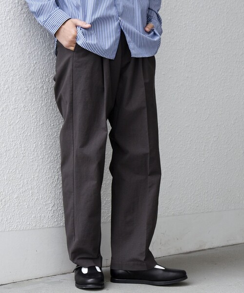 SHIPS any（シップス エニィ）の「SHIPS any: コットン/ナイロン ワッシャー 2タック セミワイド イージー パンツ◇（その他パンツ・メンズ・ブラウン/ライトグレー/ネイビー/グレー・X-LARGE/LARGE/MEDIUM/SMALL）」の19枚目の写真