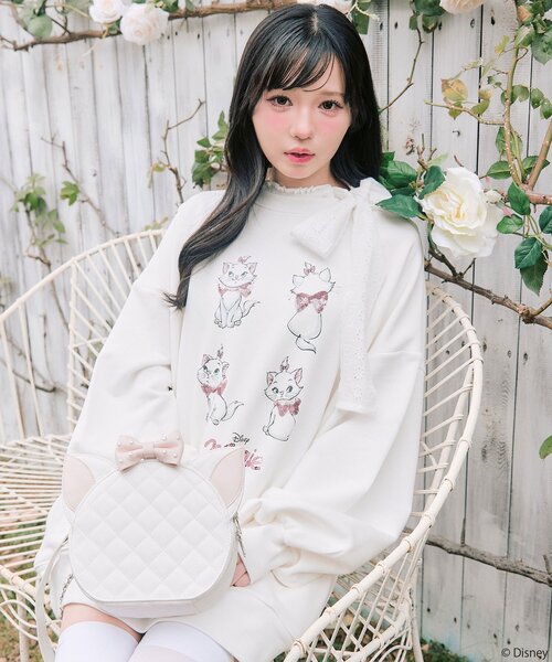 Disney（ディズニー）の「Disneyスウェット（スウェット・レディース・トップグレー/ホワイト/ピンク・FREE）」の2枚目の写真