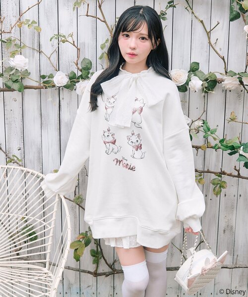 Disney（ディズニー）の「Disneyスウェット（スウェット・レディース・トップグレー/ホワイト/ピンク・FREE）」の8枚目の写真