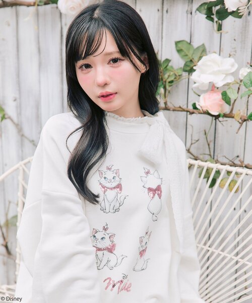 Disney（ディズニー）の「Disneyスウェット（スウェット・レディース・トップグレー/ホワイト/ピンク・FREE）」の12枚目の写真