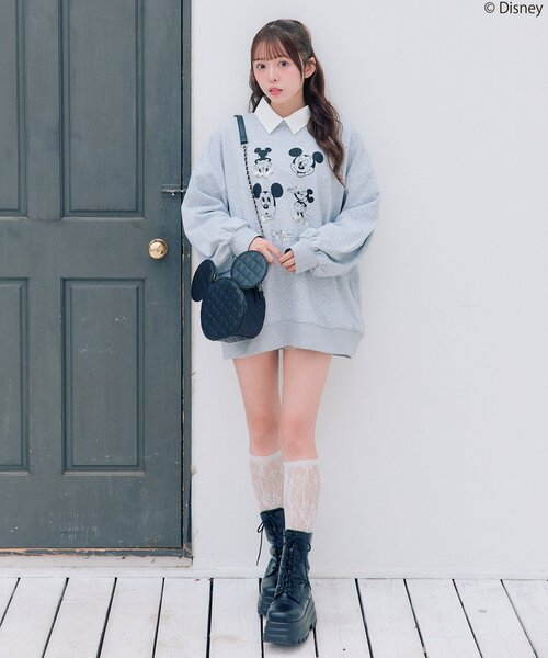 Disney（ディズニー）の「Disneyスウェット（スウェット・レディース・トップグレー/ホワイト/ピンク・FREE）」の6枚目の写真