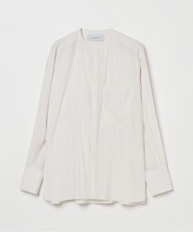 CREPE COLLARLESS SHIRT