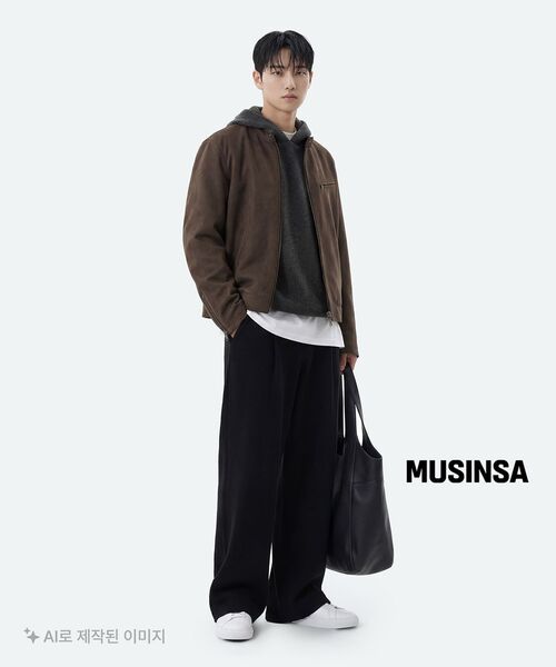 MUSINSA STANDARD（ムシンサスタンダード）の「シンセティックスエードレーサージャケット[ブラウン]（ライダースジャケット・メンズ・その他・MEDIUM/LARGE/X-LARGE/XX-LARGE）」の12枚目の写真