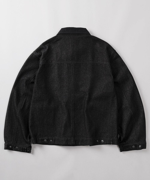 72】【PLES】ワンウォッシュ デニム ファイヤーマン ジャケット
