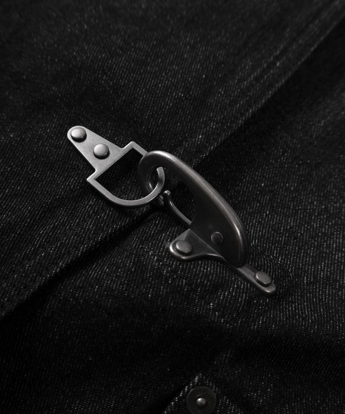 make a ray!(メイク ア レイ!)の「【72】【PLES】ワンウォッシュ デニム ファイヤーマン ジャケット【セットアップ可能】(デニムジャケット・メンズ・ブラック/ワンウォッシュ・M/L)」の5枚目の写真