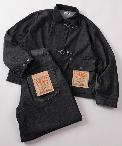 Meantime SAMPLAS デニムジャケット 韓国 ファイヤーマン MB FIREMAN DENIM JACKET BLUE | MORE BAGGY