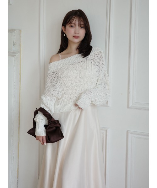 ニットレイヤードキャミワンピース（ワンピース）｜anuans（ア