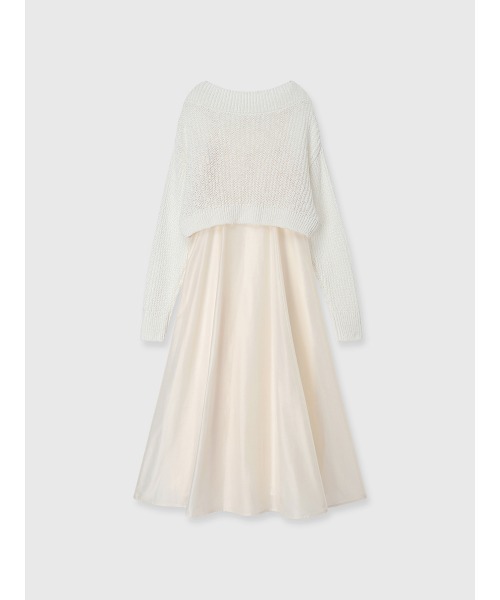 anuans（アニュアンス）の「ニットレイヤードキャミワンピース（ワンピース・レディース・ミント/モカ/アイボリー・S/M）」の17枚目の写真