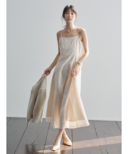 ニットレイヤードキャミワンピース（ワンピース）｜anuans（ア