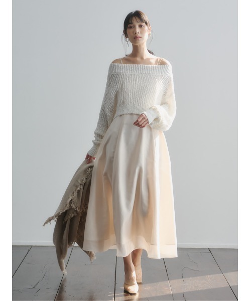 ニットレイヤードキャミワンピース（ワンピース）｜anuans（ア