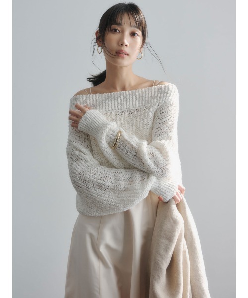 anuans（アニュアンス）の「ニットレイヤードキャミワンピース（ワンピース・レディース・ミント/モカ/アイボリー・S/M）」の8枚目の写真