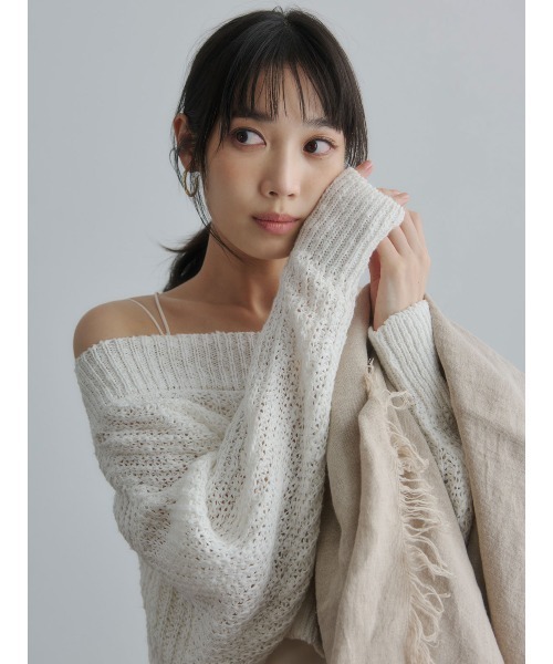 anuans（アニュアンス）の「ニットレイヤードキャミワンピース（ワンピース・レディース・ミント/モカ/アイボリー・S/M）」の11枚目の写真