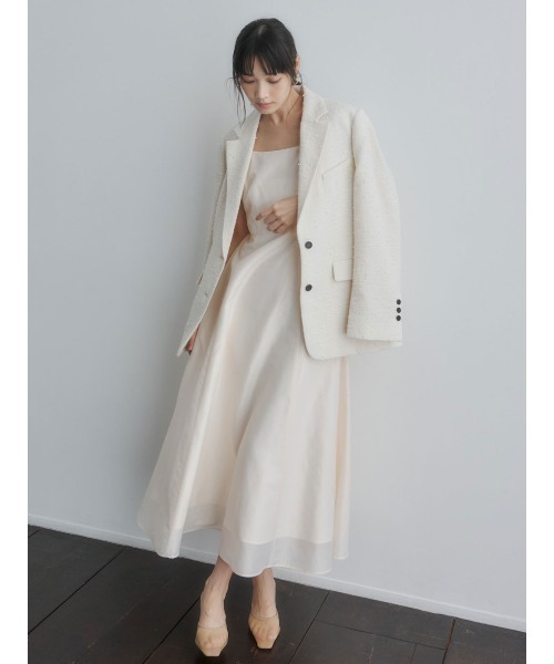 anuans（アニュアンス）の「ニットレイヤードキャミワンピース（ワンピース・レディース・ミント/モカ/アイボリー・S/M）」の15枚目の写真