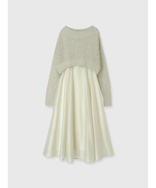 anuans（アニュアンス）の「ニットレイヤードキャミワンピース（ワンピース・レディース・ミント/モカ/アイボリー・S/M）」の18枚目の写真