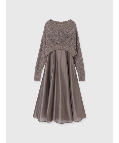 anuans（アニュアンス）の「ニットレイヤードキャミワンピース（ワンピース・レディース・ミント/モカ/アイボリー・S/M）」の19枚目の写真