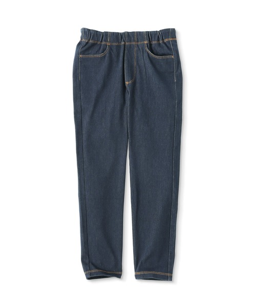 無印良品（ムジルシリョウヒン）の「キッズ　ジャージーストレッチデニム調レギンスパンツ（その他パンツ・キッズ・ネイビー/ダークネイビー・150/140/130/110/120）」の2枚目の写真
