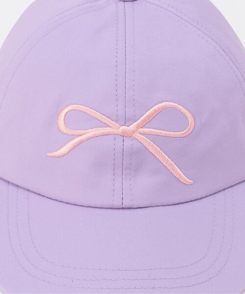 Lycee mine（リセマイン）の「リボン刺しゅうキャップ（キャップ・キッズ・サックスブルー/ライトベージュ/ラベンダー/ライトピンク・F）」の10枚目の写真